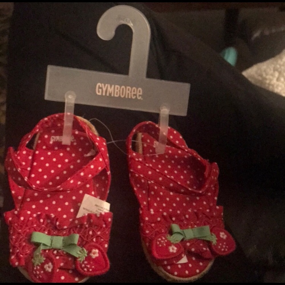 Red Strawberry Gymboree sandals.